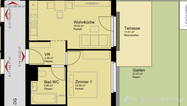 Eigentumswohnung - 1220 Wien - 61,34 m² - 245348 - PROVISIONSFREIER