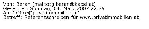 Referenzschreiben Absender