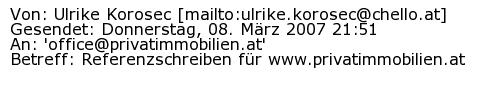 Referenzschreiben Absender