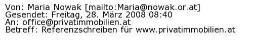 Referenzschreiben Absender