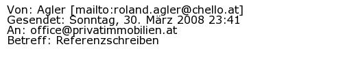 Referenzschreiben Absender