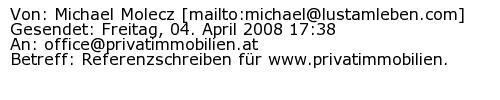 Referenzschreiben Absender