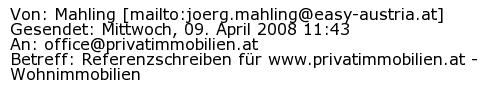 Referenzschreiben Absender