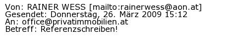 Referenzschreiben Absender