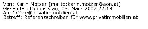 Referenzschreiben Absender