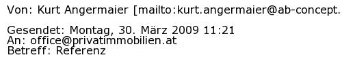 Referenzschreiben Absender