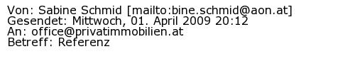 Referenzschreiben Absender