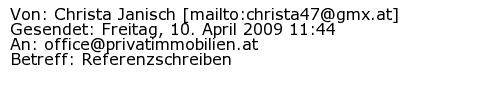Referenzschreiben Absender