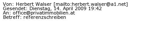 Referenzschreiben Absender