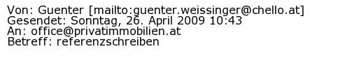 Referenzschreiben Absender