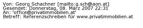 Referenzschreiben Absender