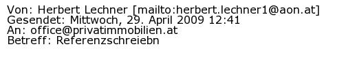 Referenzschreiben Absender