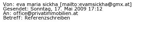 Referenzschreiben Absender