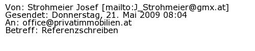 Referenzschreiben Absender