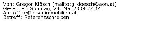 Referenzschreiben Absender