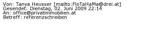 Referenzschreiben Absender