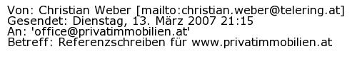 Referenzschreiben Absender