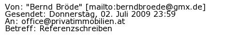 Referenzschreiben Absender