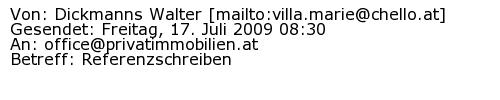 Referenzschreiben Absender