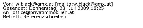 Referenzschreiben Absender