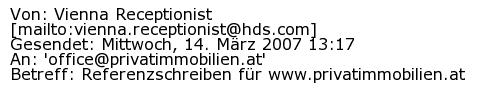 Referenzschreiben Absender