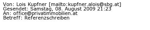 Referenzschreiben Absender