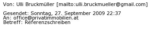 Referenzschreiben Absender