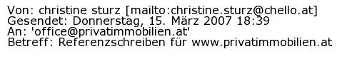 Referenzschreiben Absender