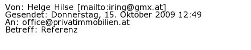 Referenzschreiben Absender