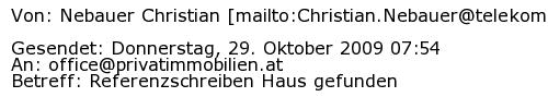 Referenzschreiben Absender