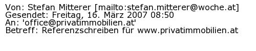 Referenzschreiben Absender