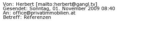 Referenzschreiben Absender