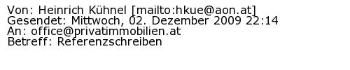 Referenzschreiben Absender