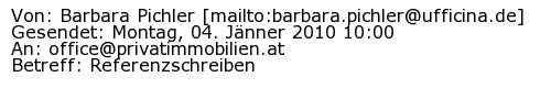 Referenzschreiben Absender