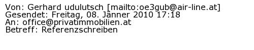 Referenzschreiben Absender