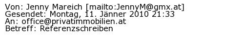 Referenzschreiben Absender