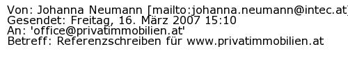 Referenzschreiben Absender