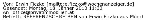 Referenzschreiben Absender
