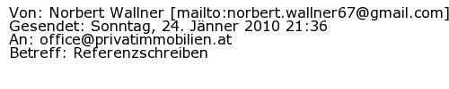 Referenzschreiben Absender