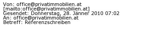 Referenzschreiben Absender