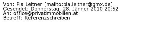 Referenzschreiben Absender