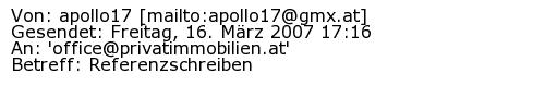 Referenzschreiben Absender