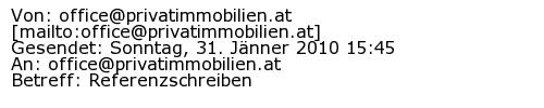 Referenzschreiben Absender