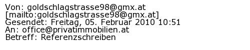Referenzschreiben Absender