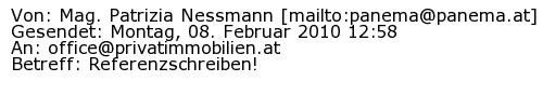 Referenzschreiben Absender
