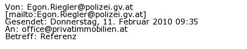 Referenzschreiben Absender