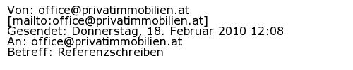 Referenzschreiben Absender
