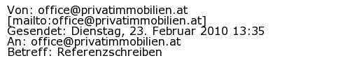 Referenzschreiben Absender