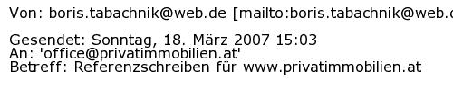 Referenzschreiben Absender