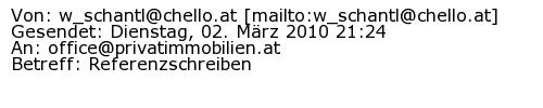 Referenzschreiben Absender